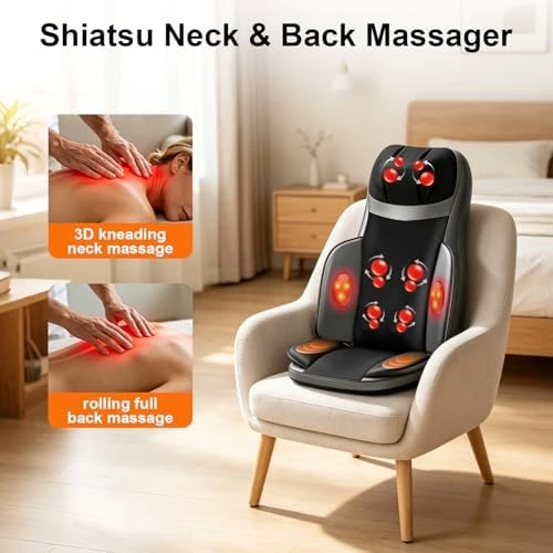 Shiatsu Neck Back Massager with Foot Massager — Massage Chairs, Kalamera