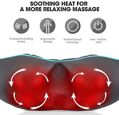 Shiatsu Neck Massager with Heat for Pain Relief — Massage Chairs, MagicMakers