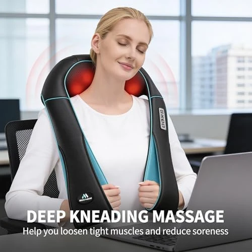 Shiatsu Neck Massager with Heat for Pain Relief — Massage Chairs, MagicMakers