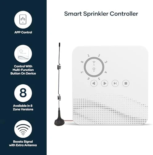 Smart Sprinkler Controller WiFi with External Antenna 8 Zone — Irrigation System, tolviviov