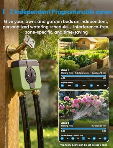 WiFi Water Timer for Garden Hose — Irrigation System, meross