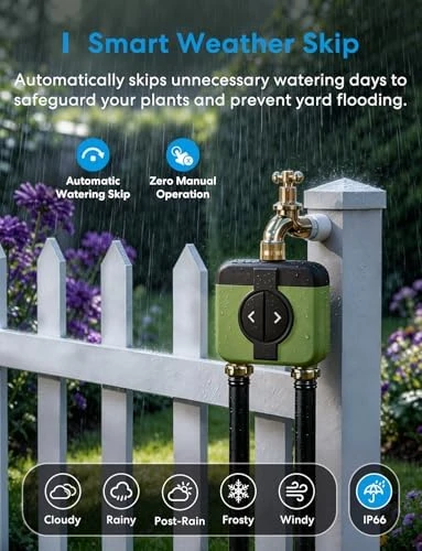 WiFi Water Timer for Garden Hose — Irrigation System, meross