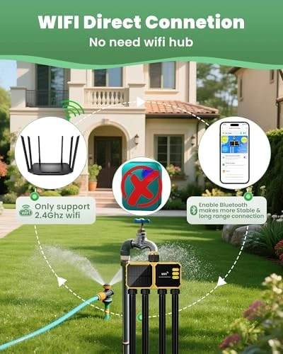 4 Zone Solar WiFi Sprinkler Timer — Irrigation System, Jardirossa