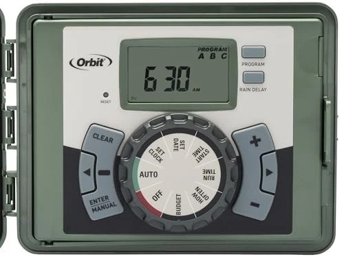 9-Station Outdoor Swing Panel Sprinkler System Timer — Irrigation System, Orbit