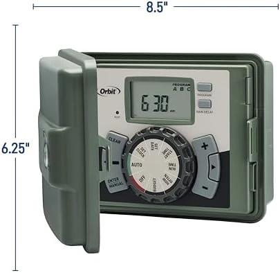 9-Station Outdoor Swing Panel Sprinkler System Timer — Irrigation System, Orbit
