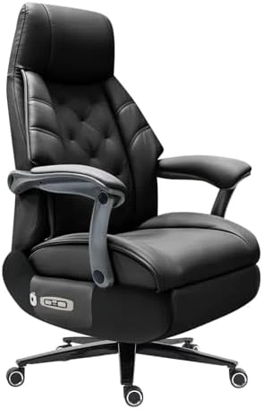 Big and Tall Office Chair 500lbs - Leather Power Recliner with Massage, Heating & Ventilation, Ergonomic High Back Desk... — Smart Chairs, Kinnls