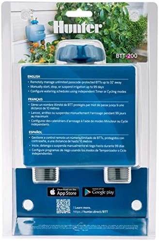 Bluetooth Hose Timer, 2-Zone Smart Irrigation Controller, App Controlled Watering for Lawn, Garden, and Drip Systems,... — Irrigation System, Hunter Industries