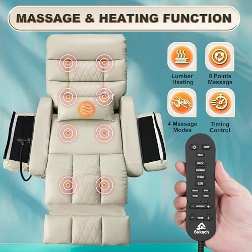 Dual Motor Recliner Chair with Heat & Massage — Massage Chairs, SUKACH