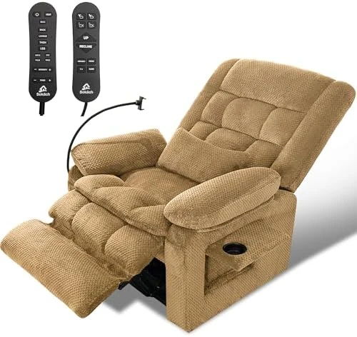 Dual Motor Recliner Chair with Heat & Massage, Power Lift Recliner Chair for Elderly, Infinite Position, Cup Holder... — Massage Chairs, SUKACH