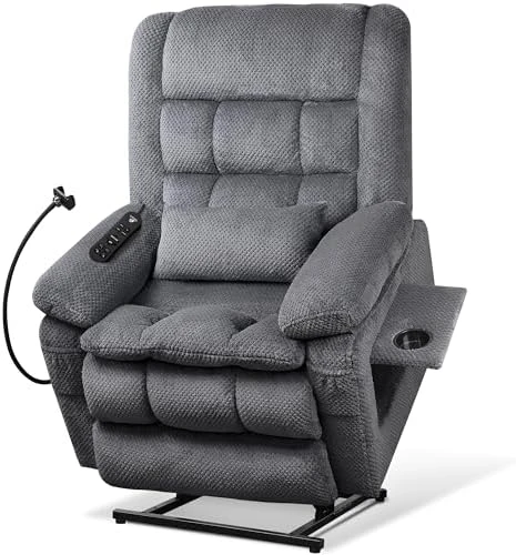 Dual Motor Recliner Chair with Heat & Massage, Power Lift Recliner Chair for Elderly, Infinite Position, Cup Holder... — Massage Chairs, SUKACH