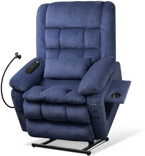 Dual Motor Recliner Chair with Heat & Massage, Power Lift Recliner Chair for Elderly, Infinite Position, Cup Holder... — Massage Chairs, SUKACH