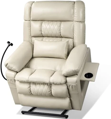 Dual Motor Recliner Chair with Heat & Massage, Power Lift Recliner Chair for Elderly, Infinite Position, Cup Holder... — Massage Chairs, SUKACH
