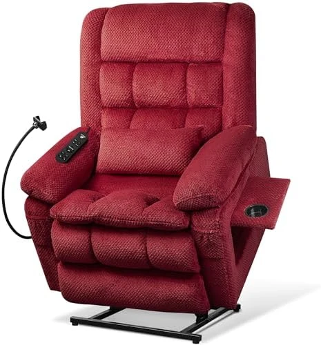 Dual Motor Recliner Chair with Heat & Massage, Power Lift Recliner Chair for Elderly, Infinite Position, Cup Holder... — Massage Chairs, SUKACH