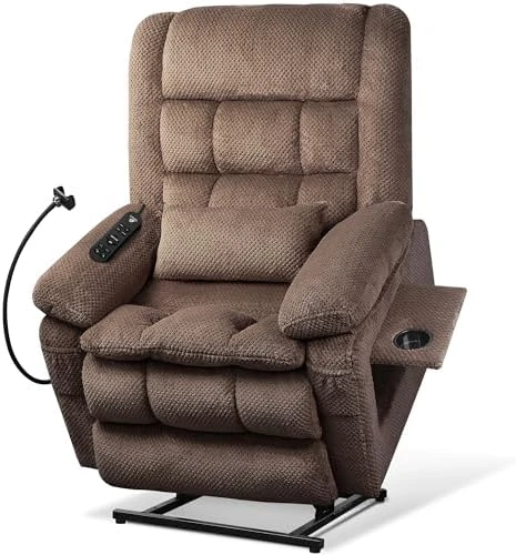 Dual Motor Recliner Chair with Heat & Massage, Power Lift Recliner Chair for Elderly, Infinite Position, Cup Holder... — Massage Chairs, SUKACH