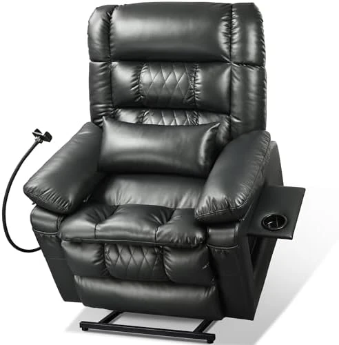 Dual Motor Recliner Chair with Heat & Massage, Power Lift Recliner Chair for Elderly, Infinite Position, Cup Holder... — Massage Chairs, SUKACH