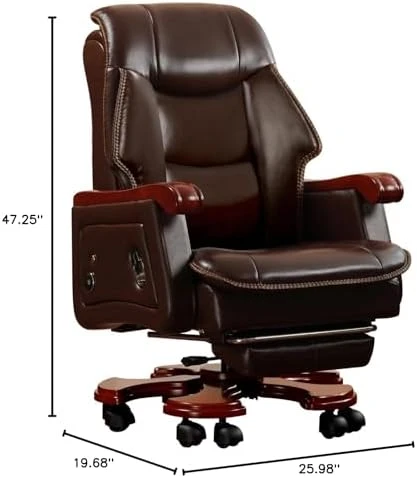 Genuine Leather Executive Office Chair — Massage Chairs, Kinnls