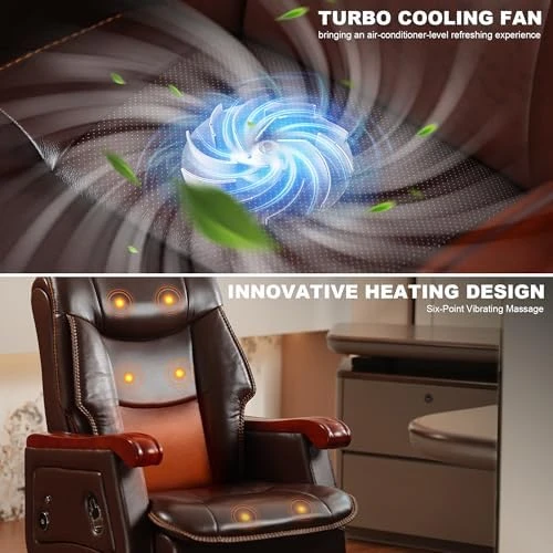 Genuine Leather Executive Office Chair — Massage Chairs, Kinnls