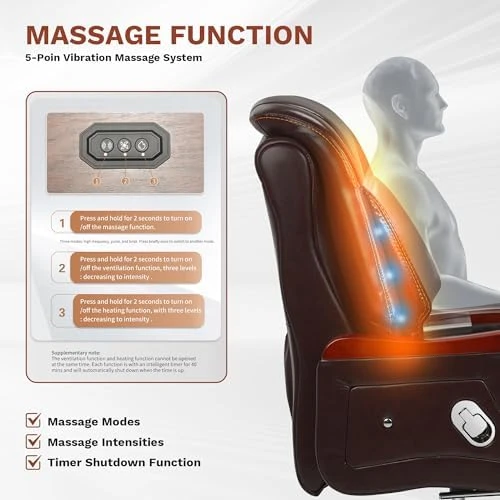 Genuine Leather Executive Office Chair — Massage Chairs, Kinnls