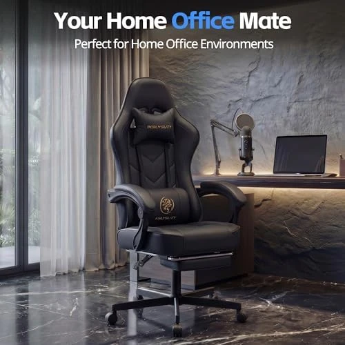 High Back Ergonomic Desk Gaming Chair with Footrest and Lumbar Support — Smart Chairs, Kslysuty