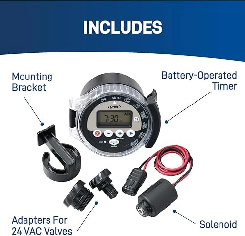 Outdoor Battery-Powered Water Sprinkler Controller — Irrigation System, Orbit