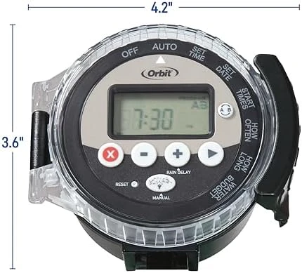 Outdoor Battery-Powered Water Sprinkler Controller — Irrigation System, Orbit