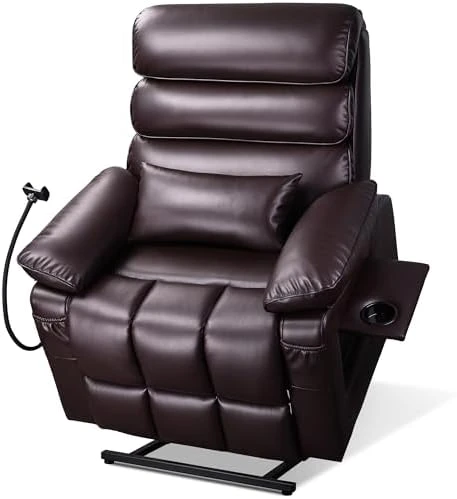 Power Lift Recliner Chair with Heat & Massage, Dual Motor, Cup Holder, USB-C — Massage Chairs, SUKACH