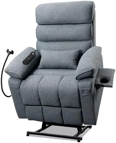 Power Lift Recliner Chair with Heat & Massage, Dual Motor, Cup Holder, USB-C — Massage Chairs, SUKACH