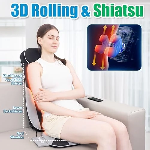 Shiatsu Back Massager with Heat and Vibration — Massage Chairs, Comrelax