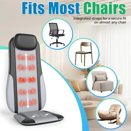 Shiatsu Back Massager with Heat and Vibration — Massage Chairs, Comrelax