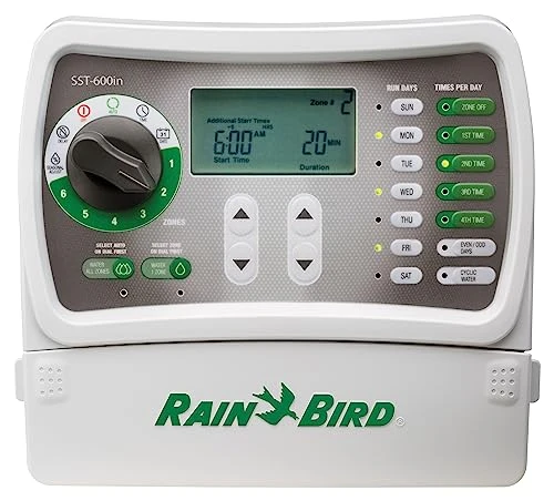 Simple-to-Set Indoor Sprinkler/Irrigation System Timer/Controller, 6-Zone/Station — Irrigation System, Rain Bird
