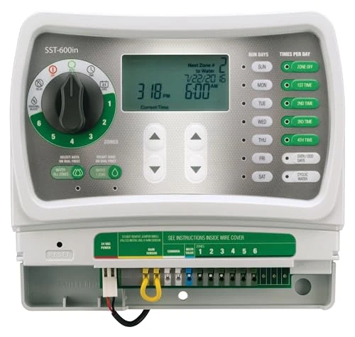 Simple-to-Set Indoor Sprinkler/Irrigation System Timer/Controller, 6-Zone/Station — Irrigation System, Rain Bird