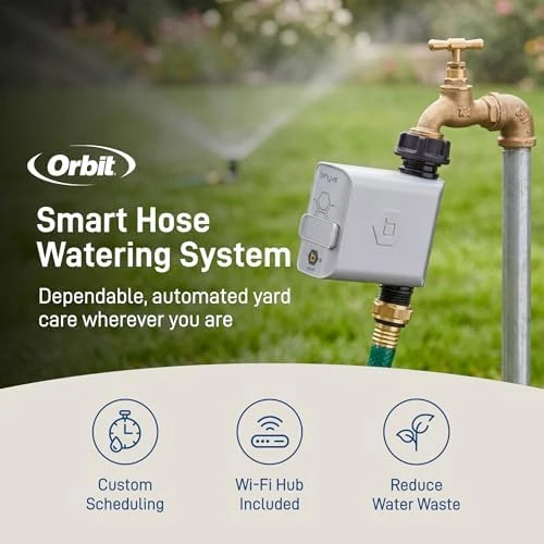 Smart Hose Watering Timer with Wi-Fi Hub — Irrigation System, Orbit
