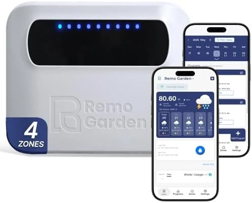 Smart Sprinkler Controller – 4 Zone WiFi Irrigation Controller — Irrigation System, Visit the Remo Garden Store