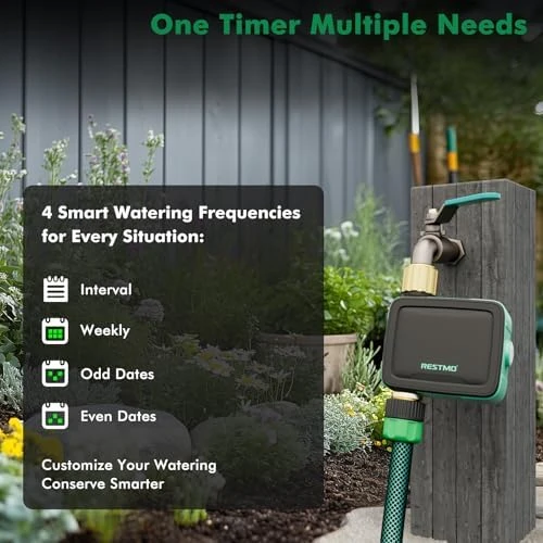Smart Sprinkler Hose Timer with Flow Meter — Irrigation System, Restmo