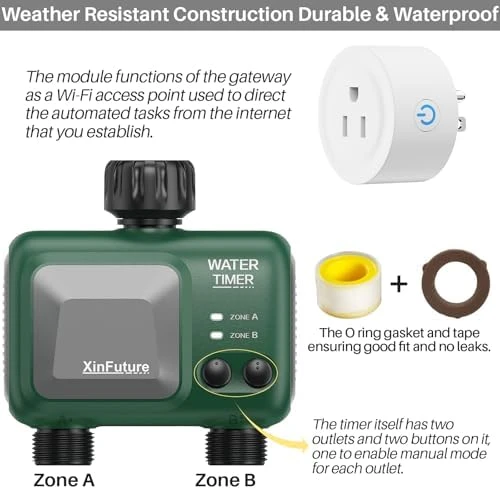 Smart Sprinkler Timer 2 Zone with Gateway — Irrigation System, XinFuture