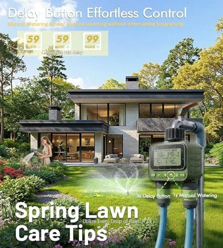 Smart Sprinkler Timer with Remote, Dual Outlet — Irrigation System, ThermoHalo