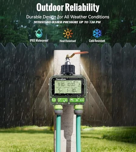 Smart Sprinkler Timer with Remote, Dual Outlet — Irrigation System, ThermoHalo
