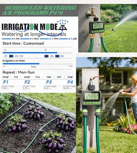 Smart Sprinkler Timer with Remote, Dual Outlet — Irrigation System, ThermoHalo