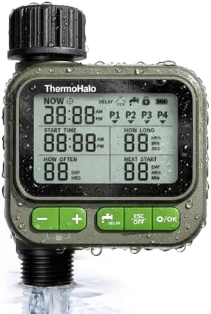 Smart Sprinkler Timer with Remote, Dual Outlet — Irrigation System, ThermoHalo
