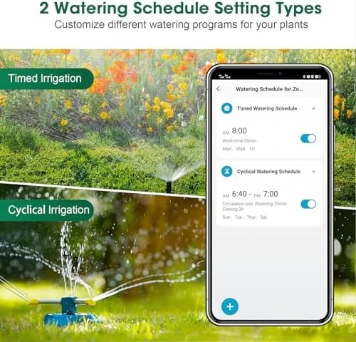 Smart WiFi Sprinkler Timer with Rain Delay — Irrigation System, Eujgoov