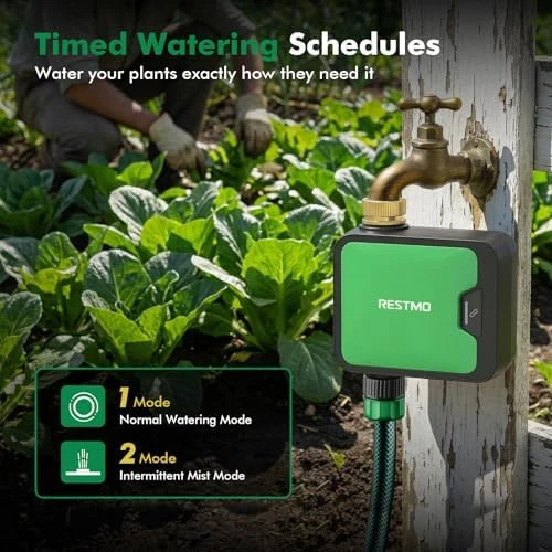 Smart WiFi Water Timer for Garden Hose — Irrigation System, Restmo