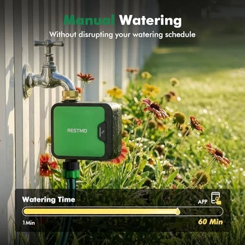 Smart WiFi Water Timer for Garden Hose — Irrigation System, Restmo