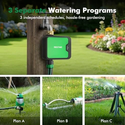 Smart WiFi Water Timer for Garden Hose — Irrigation System, Restmo