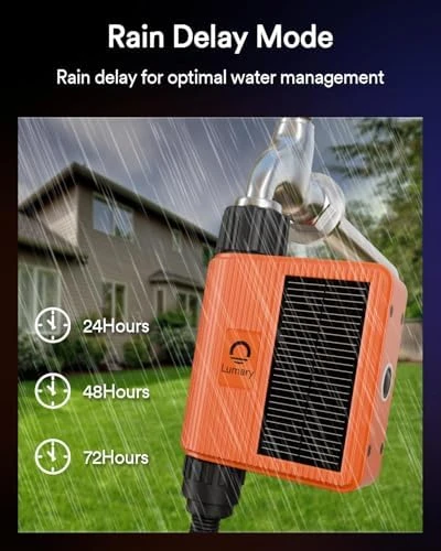Solar WiFi Sprinkler Timer with Flow Monitor — Irrigation System, Lumary