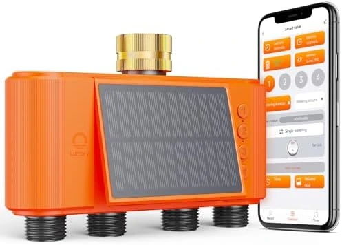 Solar WiFi Sprinkler Timer with Flow Monitor — Irrigation System, Lumary