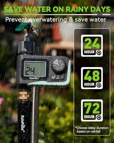 Sprinkler Timer for Garden Hose — Irrigation System, RainPoint