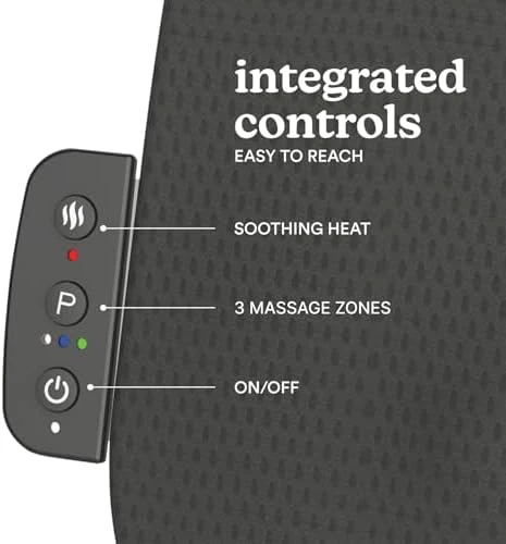 Ultra Slim Shiatsu Massage Cushion with Heat — Massage Chairs, Homedics
