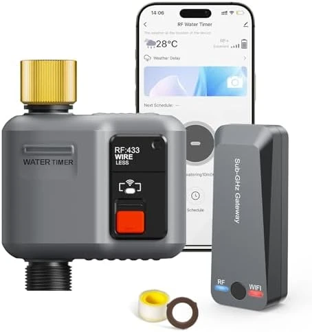 WiFi Sprinkler Timer 1 Zone with RF Gateway — Irrigation System, johgee