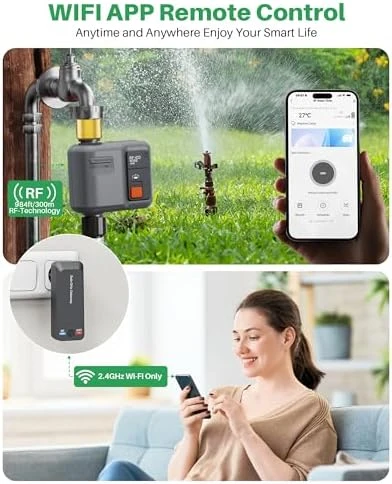 WiFi Sprinkler Timer 1 Zone with RF Gateway — Irrigation System, johgee