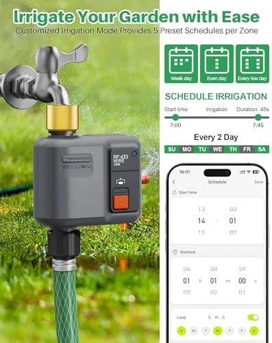WiFi Sprinkler Timer 1 Zone with RF Gateway — Irrigation System, johgee